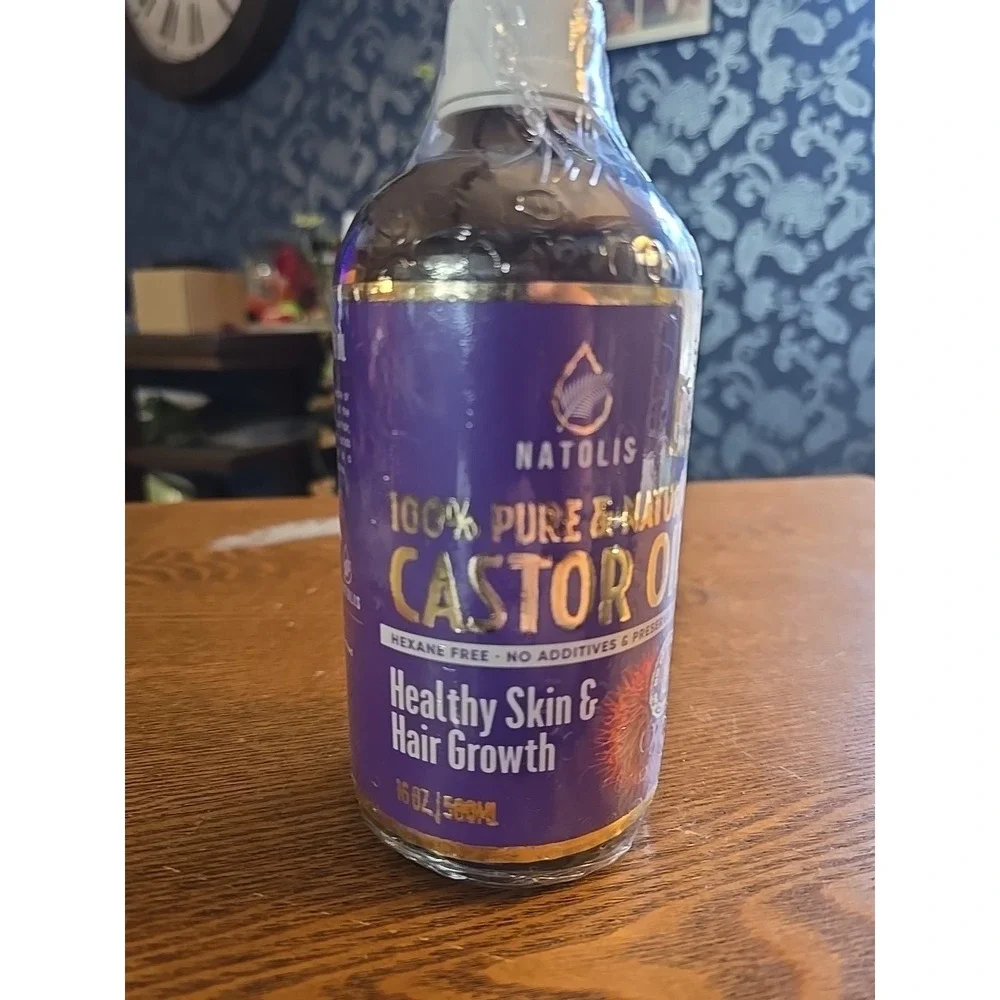 CASTOR OIL NATIOLIS 100% PURE & NATURAL HEXANE‎ FREE 16 Oz